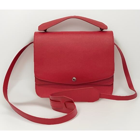 NWOT ELIZABETH AND JAMES Red Leather Crossbody/Shoulder/Top-Handle Bag - $495 - Picture 3 of 14